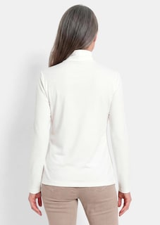 Langarmshirt mit Stehkragen aus Baumwolle thumbnail 3