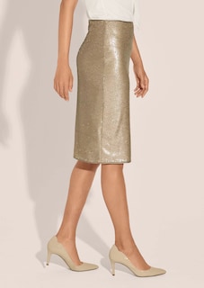 Schlanker Pencil-Skirt mit Wendepailletten thumbnail 5
