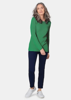 Figurschmeichelnder Pullover aus reiner Baumwolle thumbnail 2