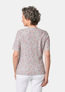 Pflegeleichtes Rundhalsshirt mit attraktivem Druck thumbnail 2