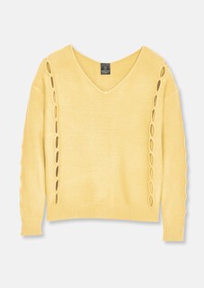 Strickpullover mit Cut-Outs und V-Ausschnitt thumbnail 6