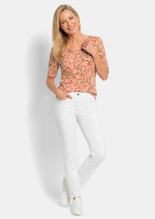 Shirt van viscose met een frisse all-over print thumbnail 2