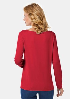 Veelzijdig te combineren shirt met lange mouwen en harmonieuze sierrand thumbnail 3