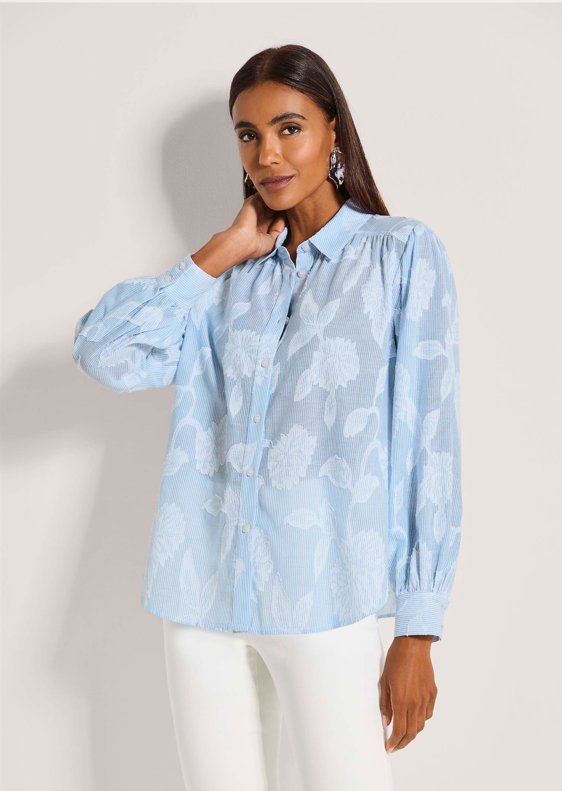 Jacquard shirt with pattern mix