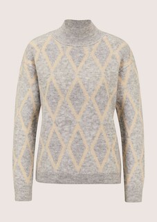 Glitzernder Pullover mit Rauten-Muster thumbnail 7