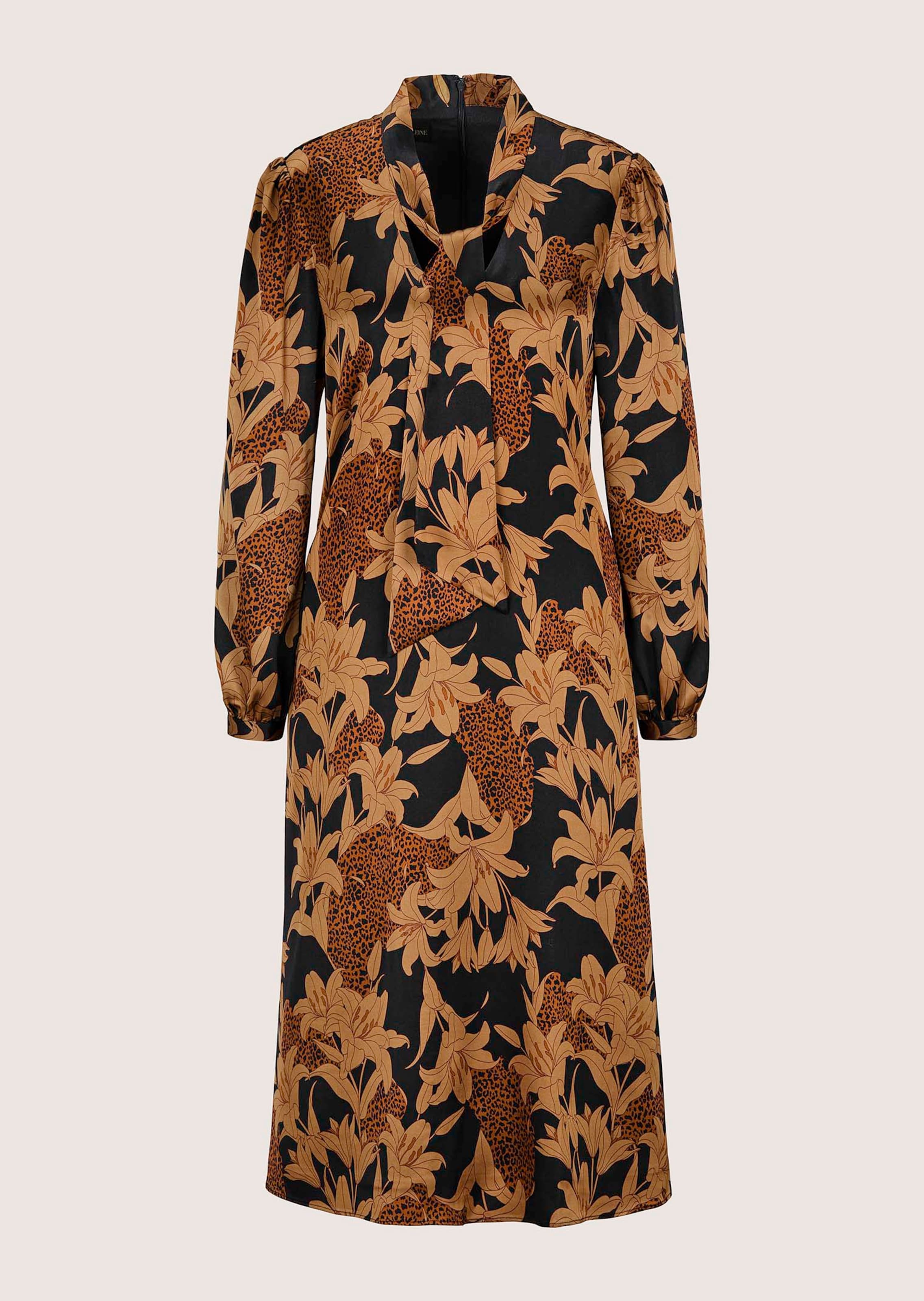 Uitlopende jurk met all-over bloemenprint