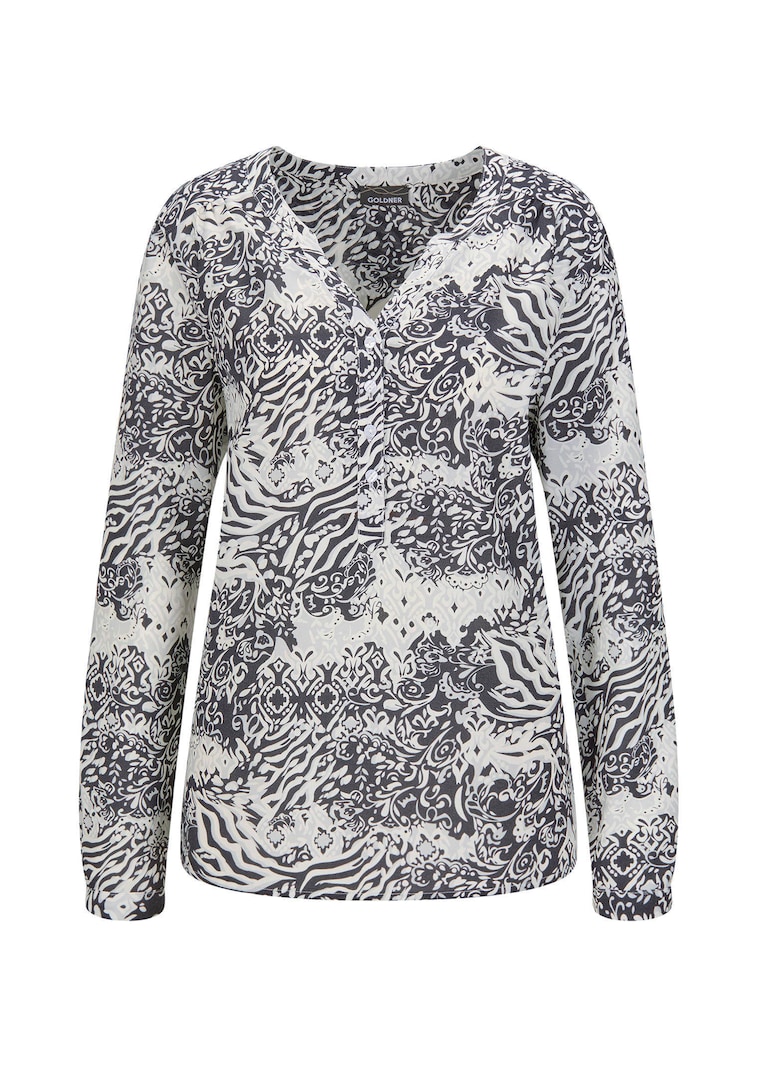 Druckbluse im Unikat-Print