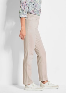 Broek LOUISA met elastische tailleband, van katoen-satijn thumbnail 4