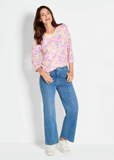 Gedessineerd shirt met veelkleurige print allover thumbnail 2