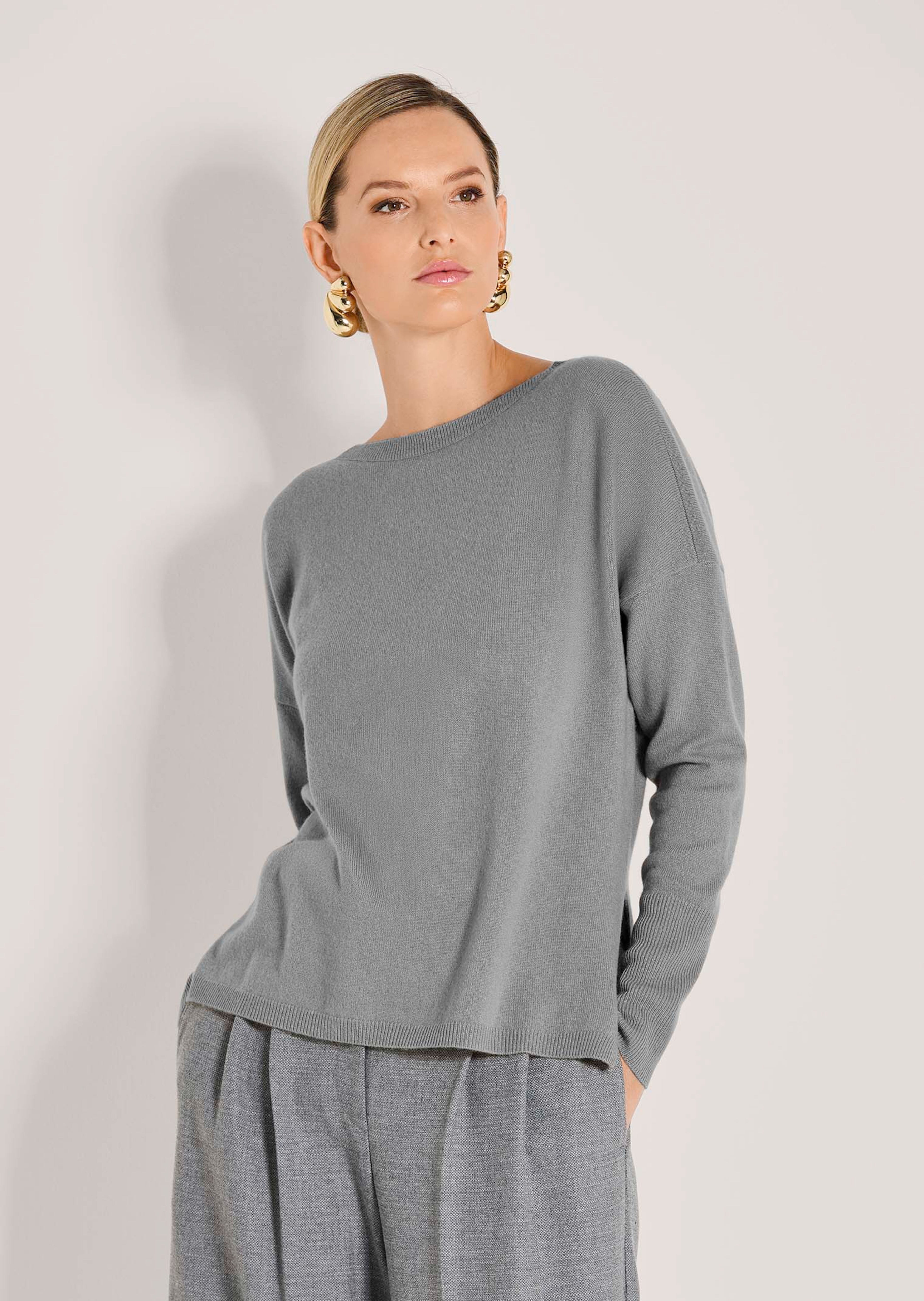 Feinstrick-Pullover aus reinem Kaschmir