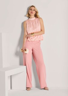 Ärmellose Bluse mit zarten Streifen thumbnail 5