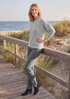 Pantalon LOUISA avec motif floral ton sur ton thumbnail 7