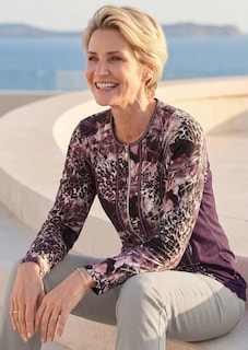 Taillierte Shirtjacke aus Viskose-Jersey thumbnail 7