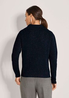 Schimmernder Pullover mit Polo-Kragen thumbnail 4