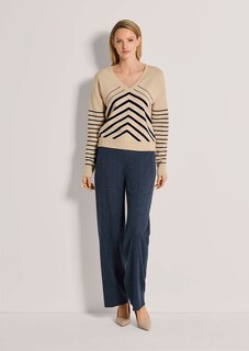 Sportiver Strickpullover mit Streifenmuster thumbnail 3