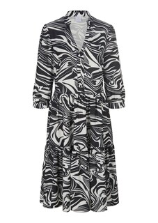 Stufenkleid mit Bicolor-Print thumbnail 2