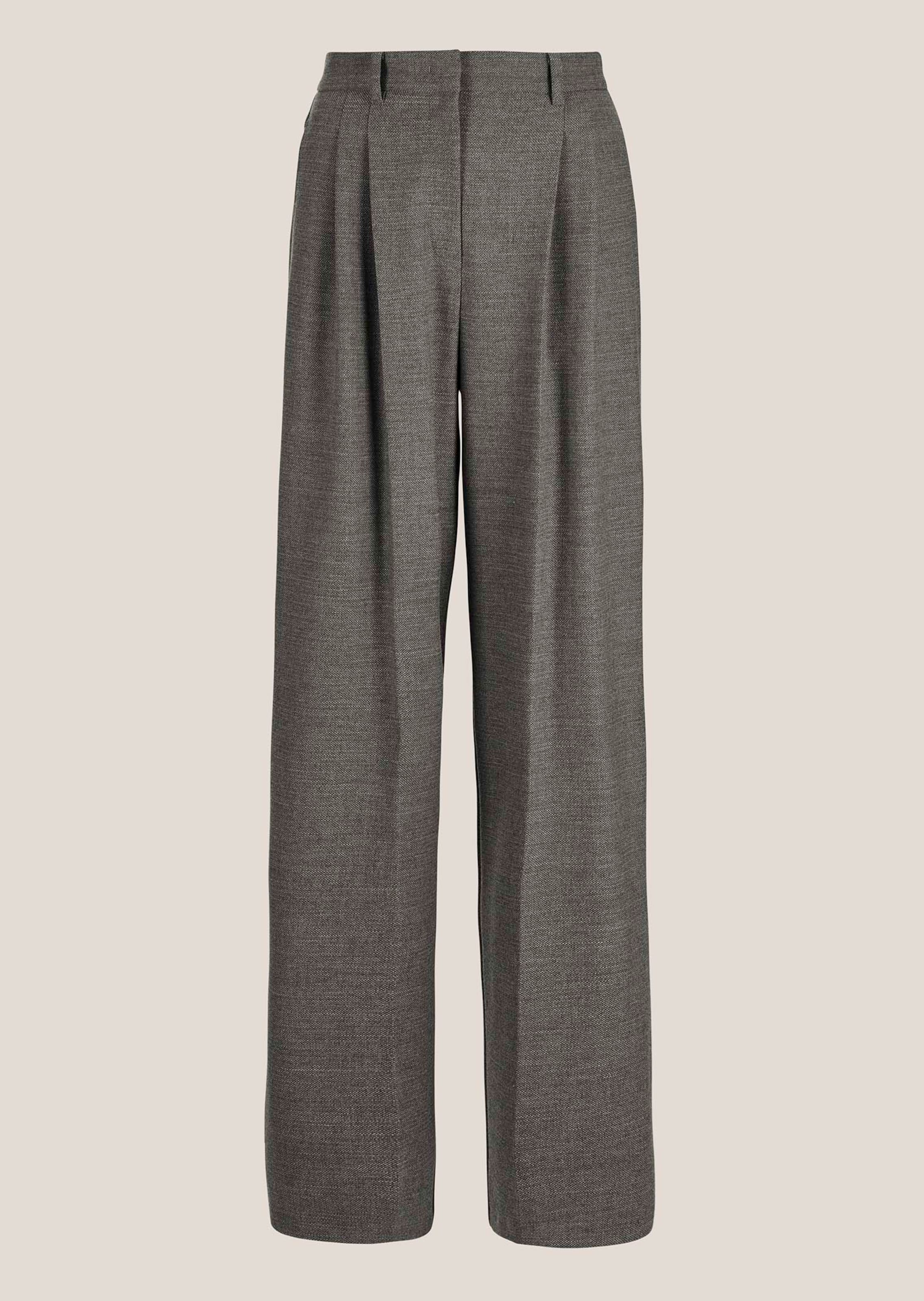 Weite Bundfaltenhose mit Bügelfalten