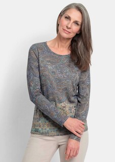 Langarmshirt mit Paisleymuster thumbnail 1