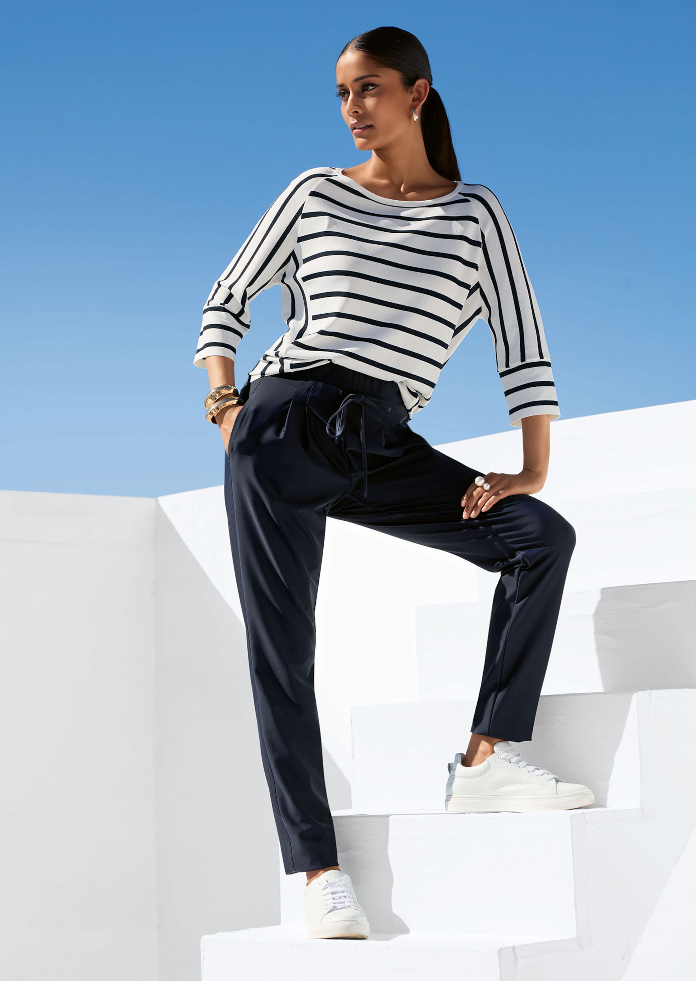 Pull en maille à rayures
