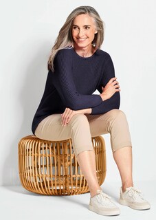 Figurschmeichelnder Pullover aus reiner Baumwolle thumbnail 4