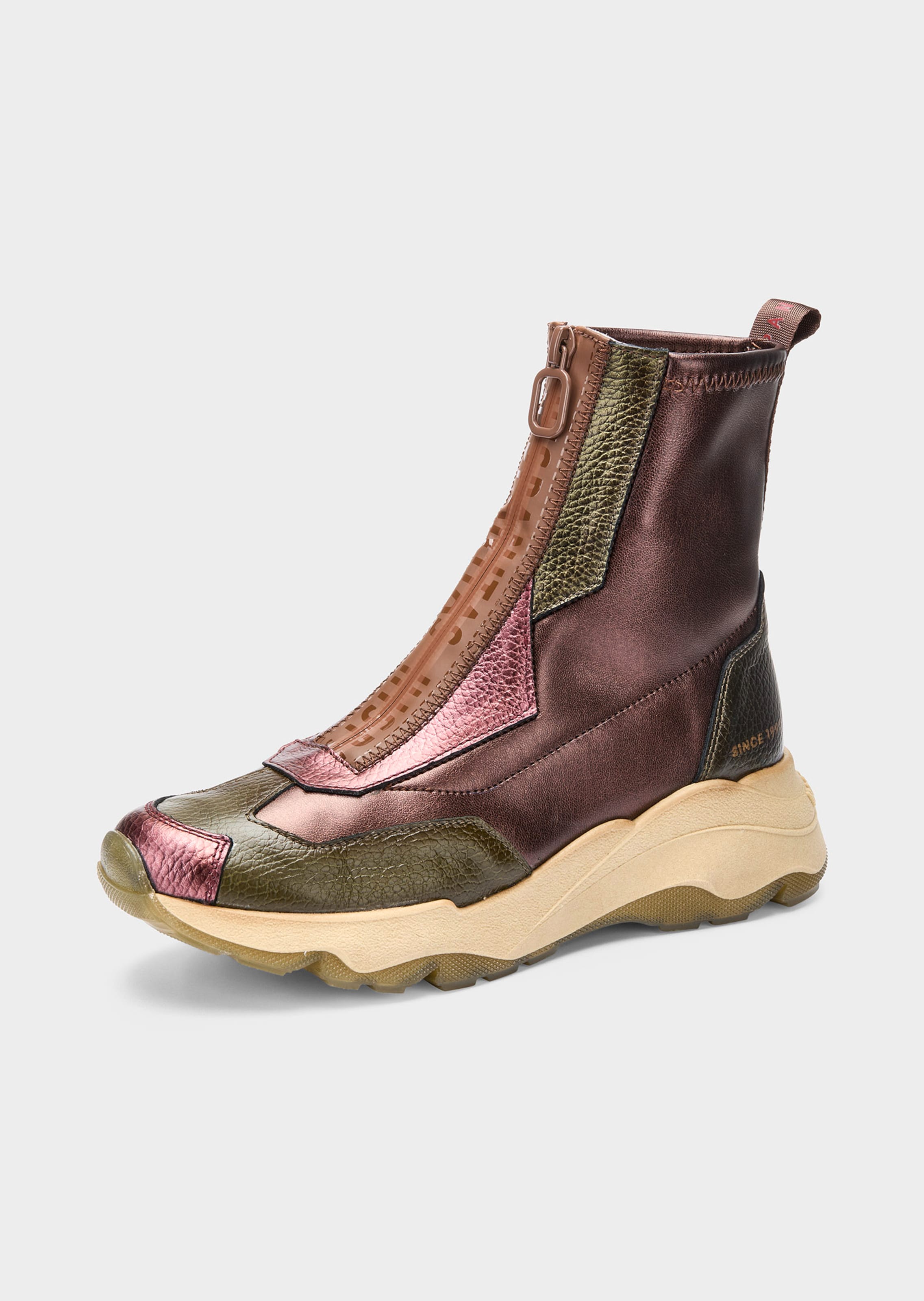 Chunky-Boots mit Reißverschluss