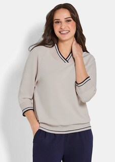 Sweatshirt met sportieve geribde boorden thumbnail 1