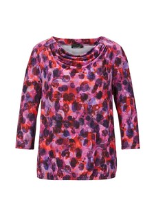Gedessineerd shirt met watervalhals thumbnail 6