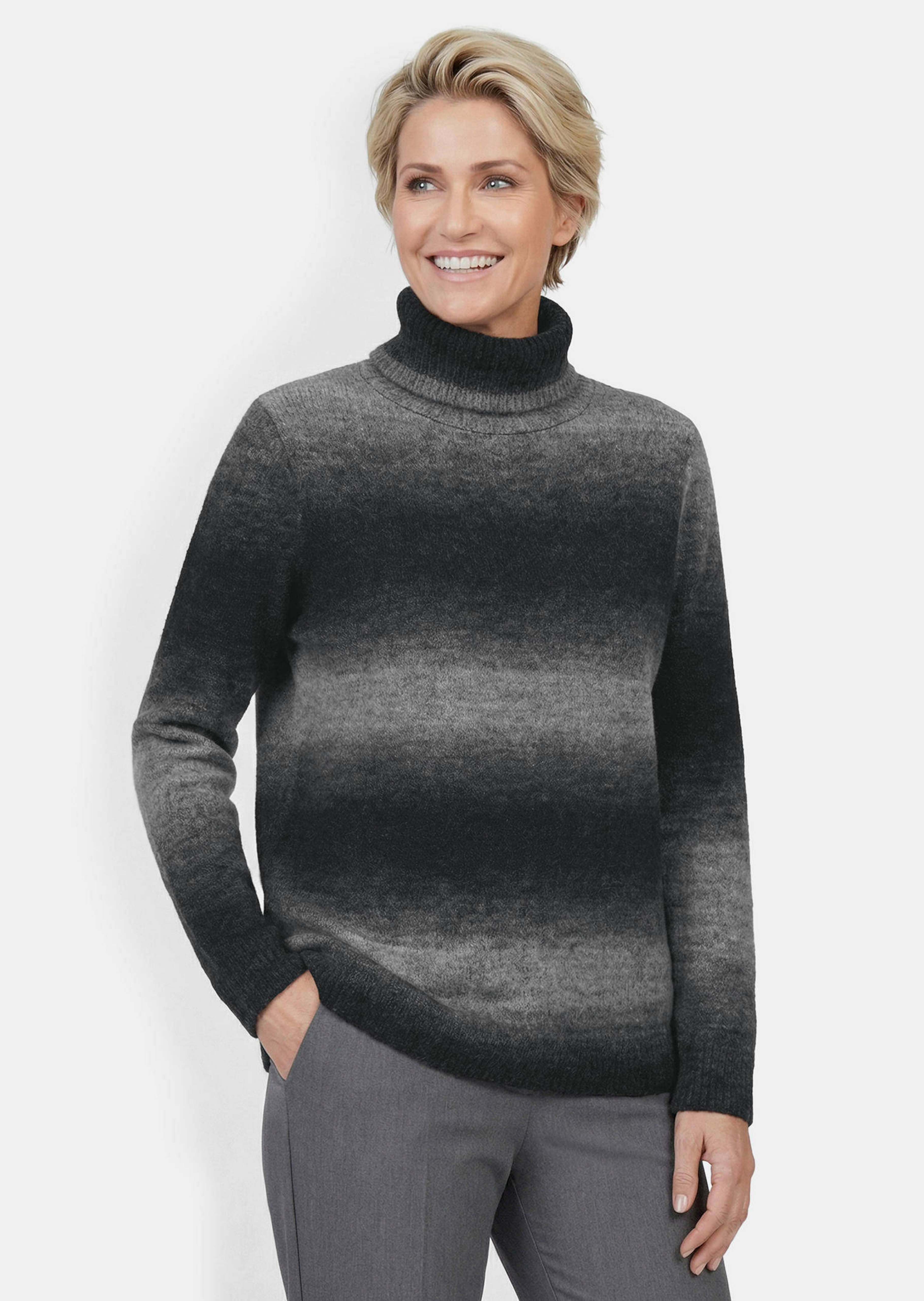 Pull à col roulé avec teneur en laine vierge