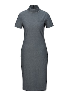 Schlankes Jerseykleid mit Stehkragen und 3/4-Ärmel thumbnail 2