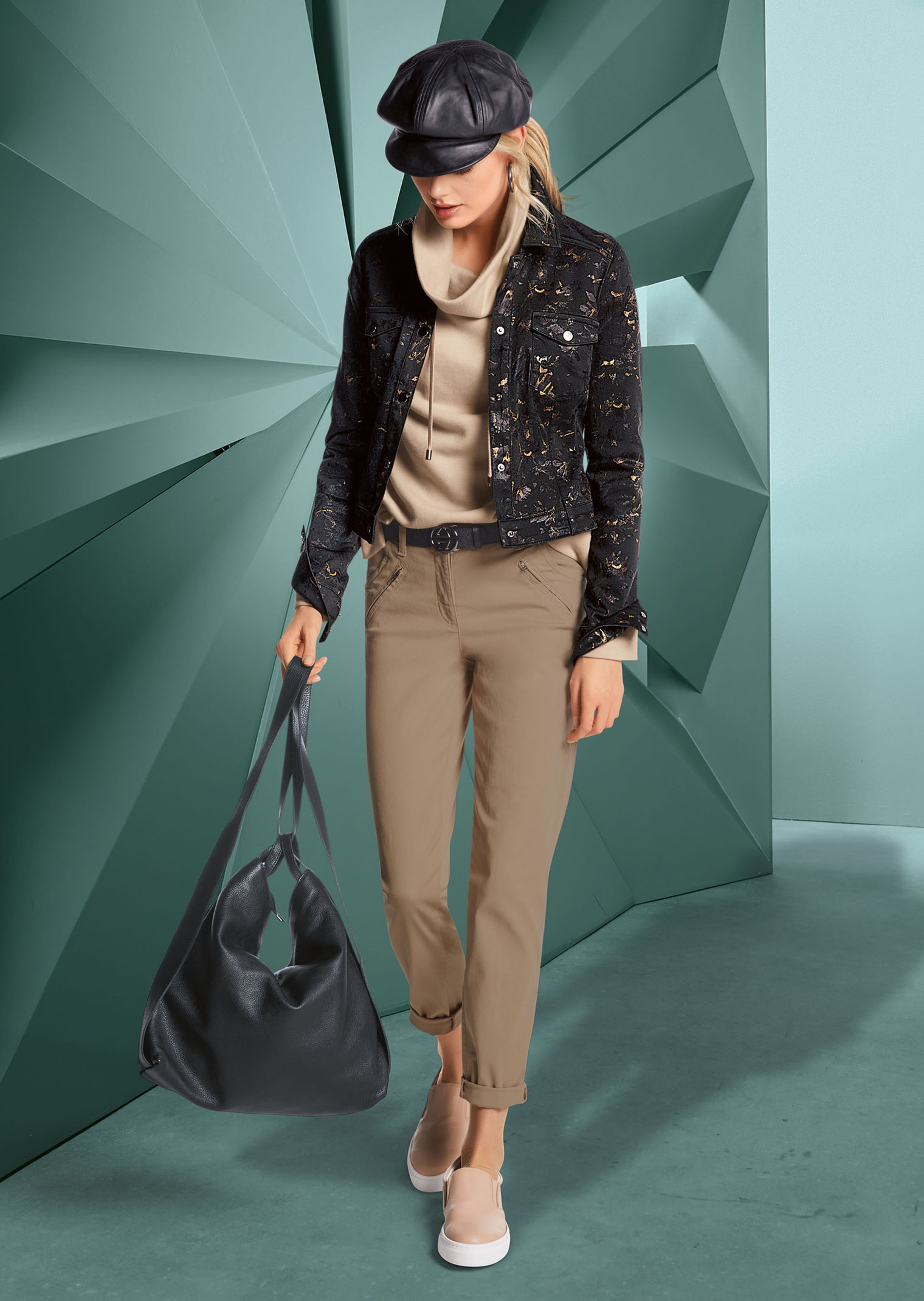 Bedruckte Jeansjacke