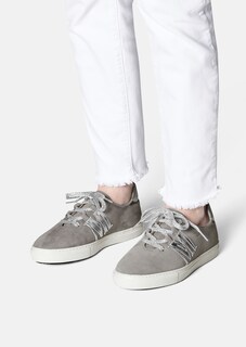 Sneaker aus Veloursleder mit glänzendem Logo-Patch thumbnail 2