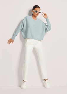 Kurzer Oversize-Pullover mit Kaschmir thumbnail 4