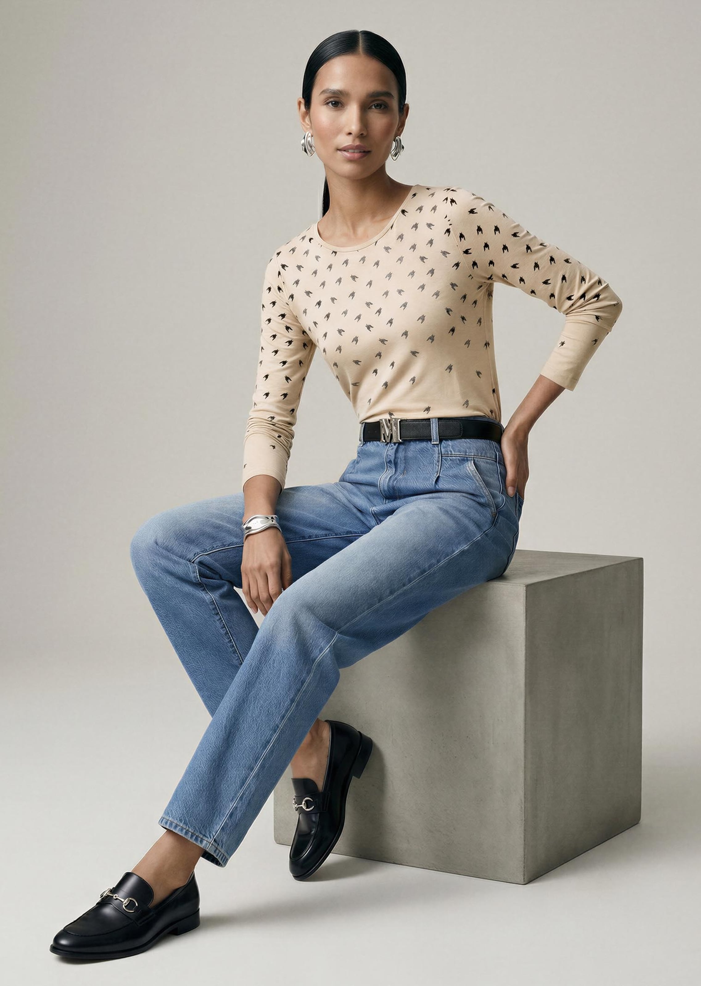 Modische Barrel-Leg-Jeans