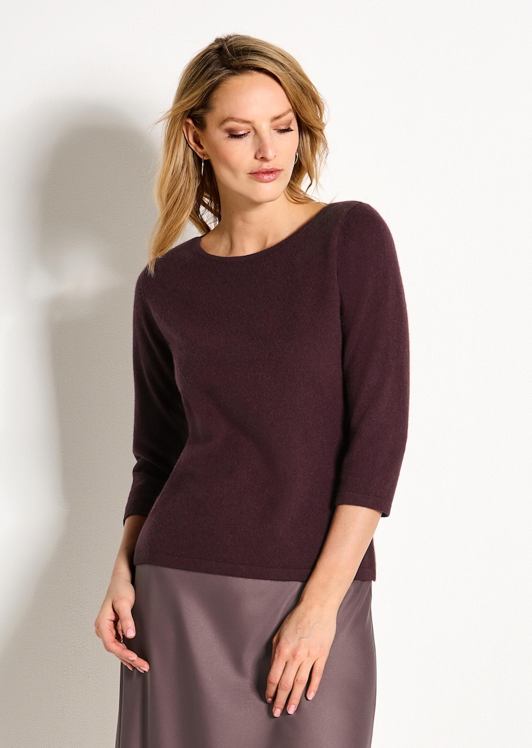 Kasjmier trui met boothals