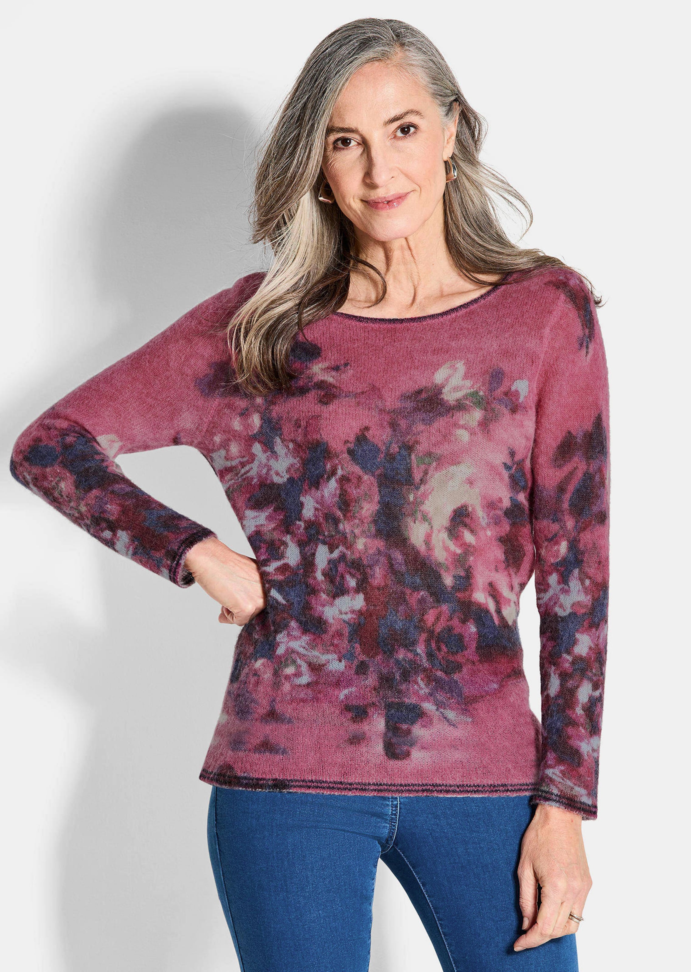 Pull en tricot fin avec laine d’alpaga