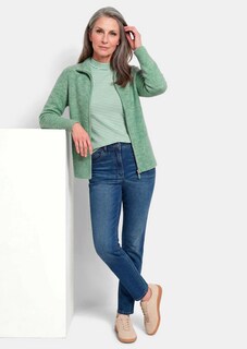Strickjacke in Rippenstruktur mit Reissverschluss thumbnail 4