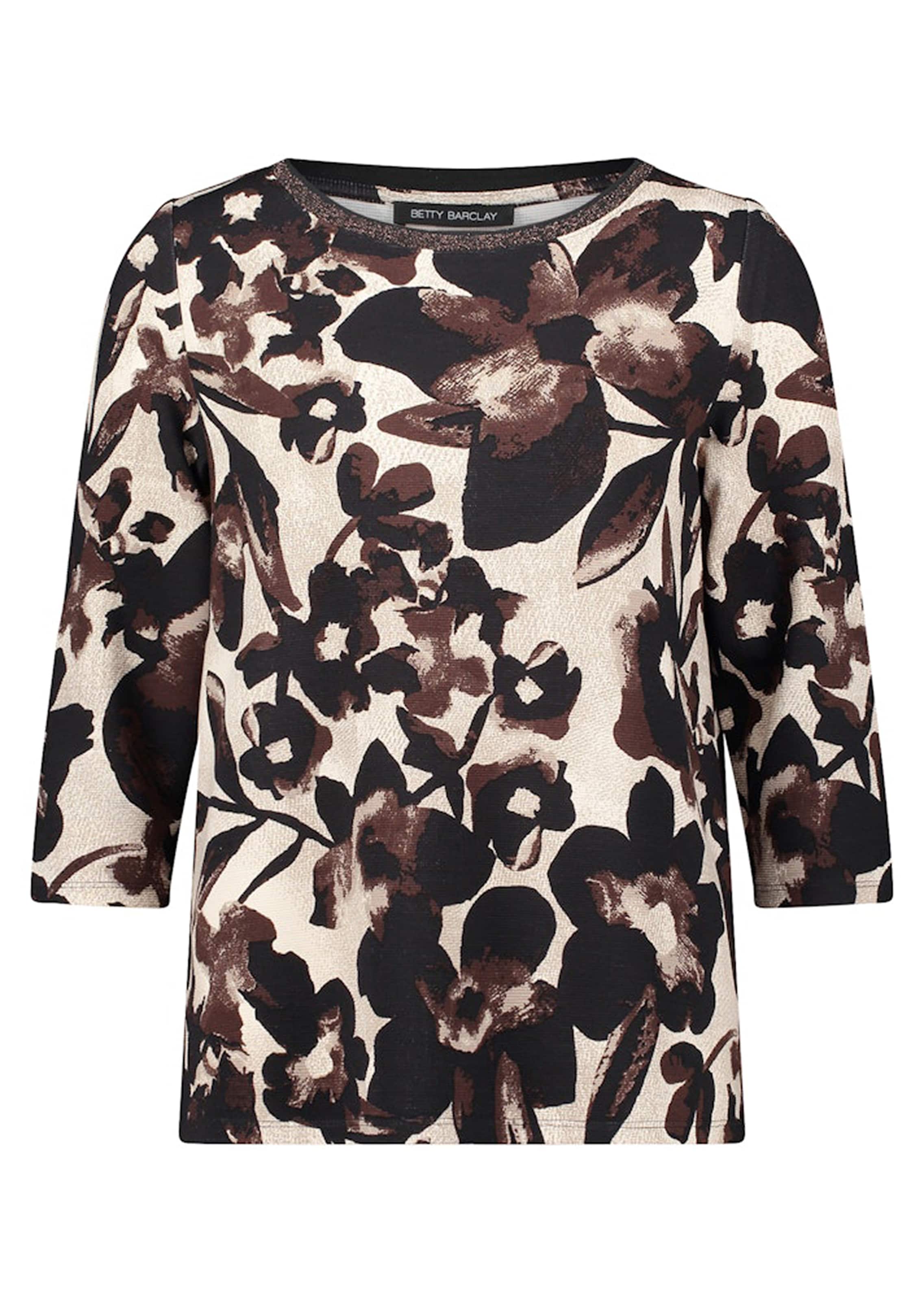 Blumenshirt aus dichter Strukturware