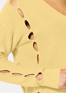 Strickpullover mit Cut-Outs und V-Ausschnitt thumbnail 5