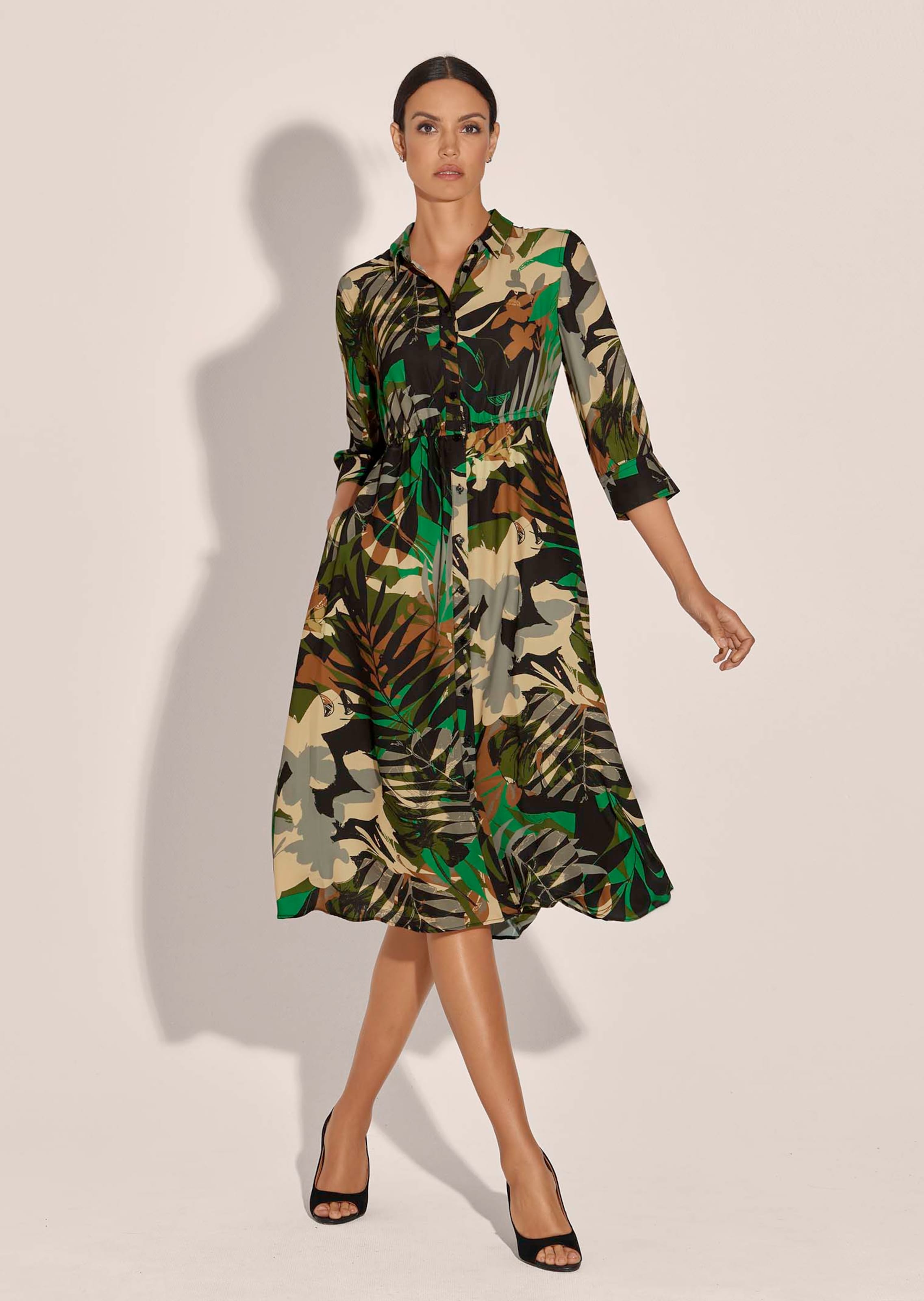 Bedrucktes Kleid mit Rocktaschen