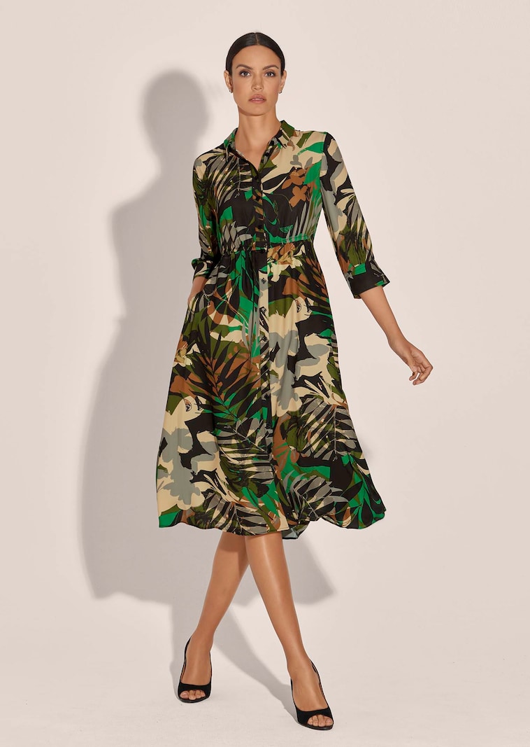 Bedrucktes Kleid mit Rocktaschen