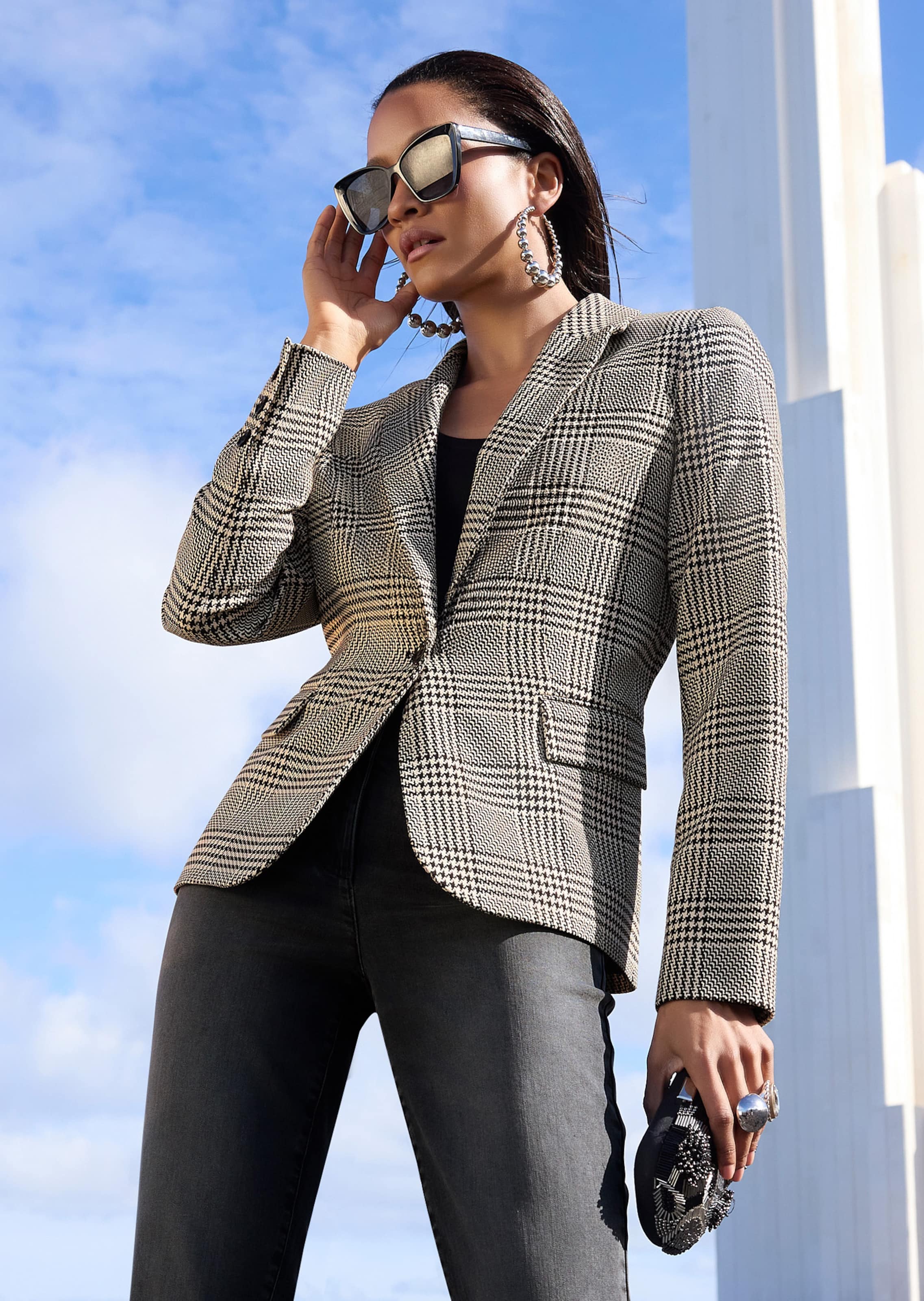 Ausdruckstarker Karo-Blazer