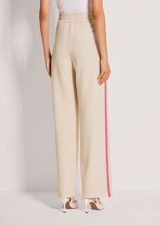 Pantalon avec bande latérale et effet crêpe thumbnail 4