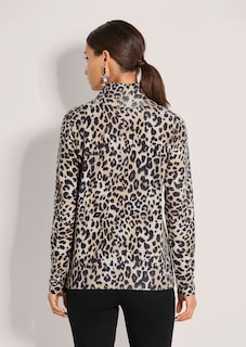 Pull en cachemire avec motif léopard thumbnail 4
