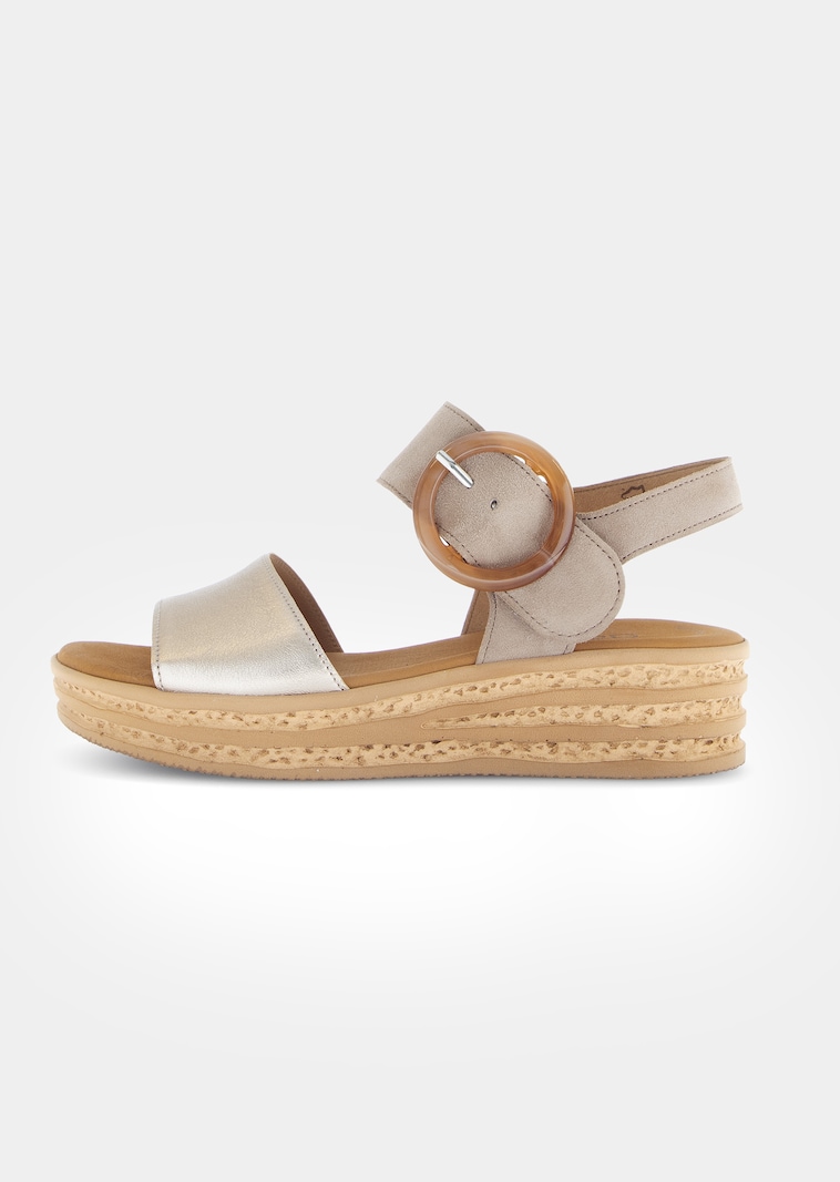 Sandales à plateforme en cuir véritable