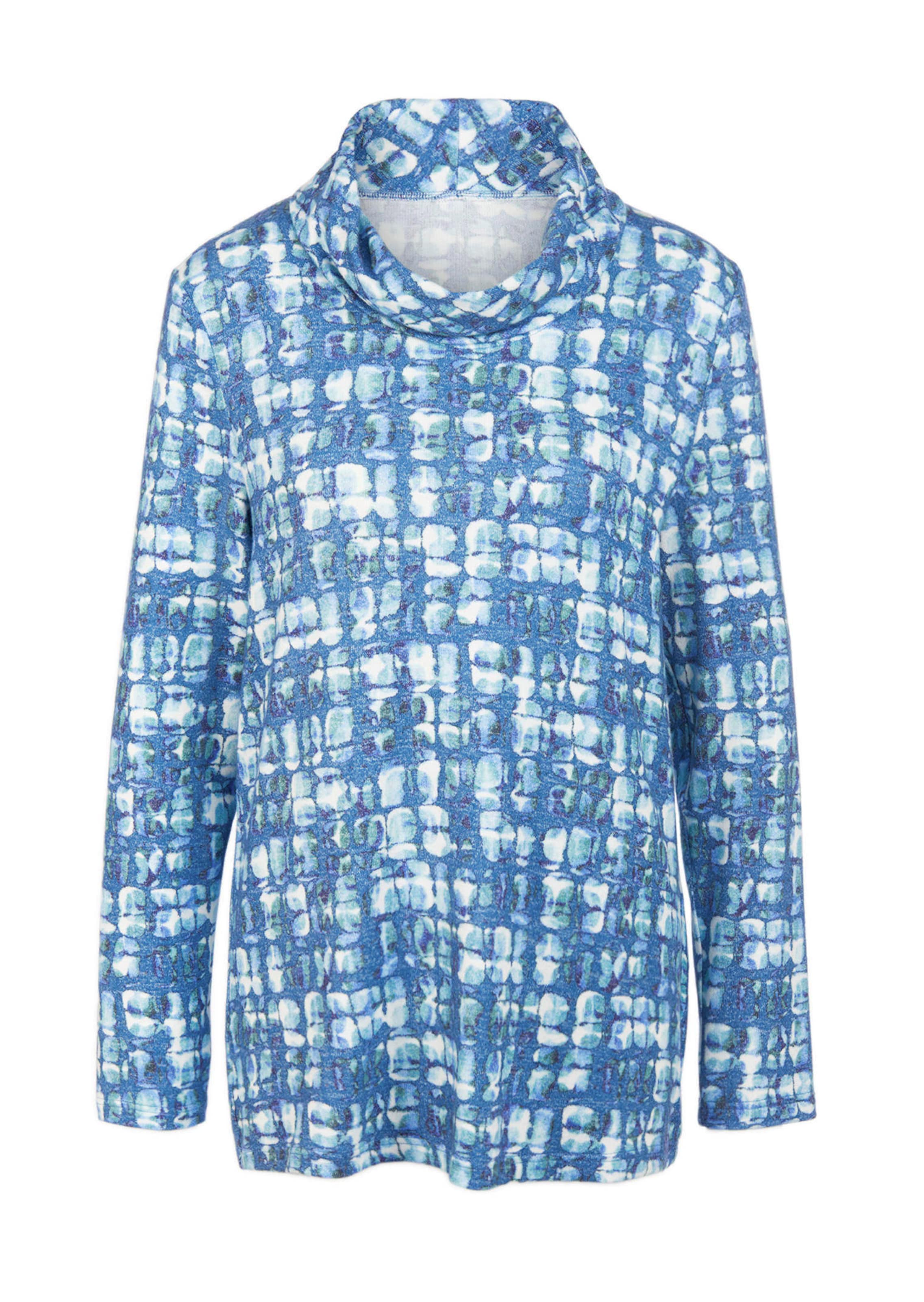 Flausch-Rollkragenshirt mit Druck