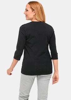 Geschmücktes Rundhalsshirt aus Pima-Baumwolle thumbnail 2