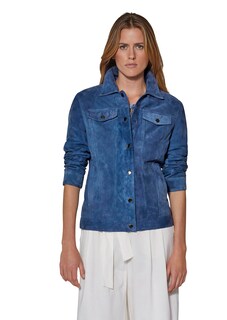 Veste en cuir. Cuir velours de chèvre thumbnail 2