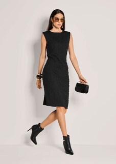 Ärmelloses Etui-Kleid in Struktur-Qualität thumbnail 4