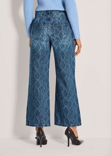 Weite Jeans mit Allover-Print thumbnail 4