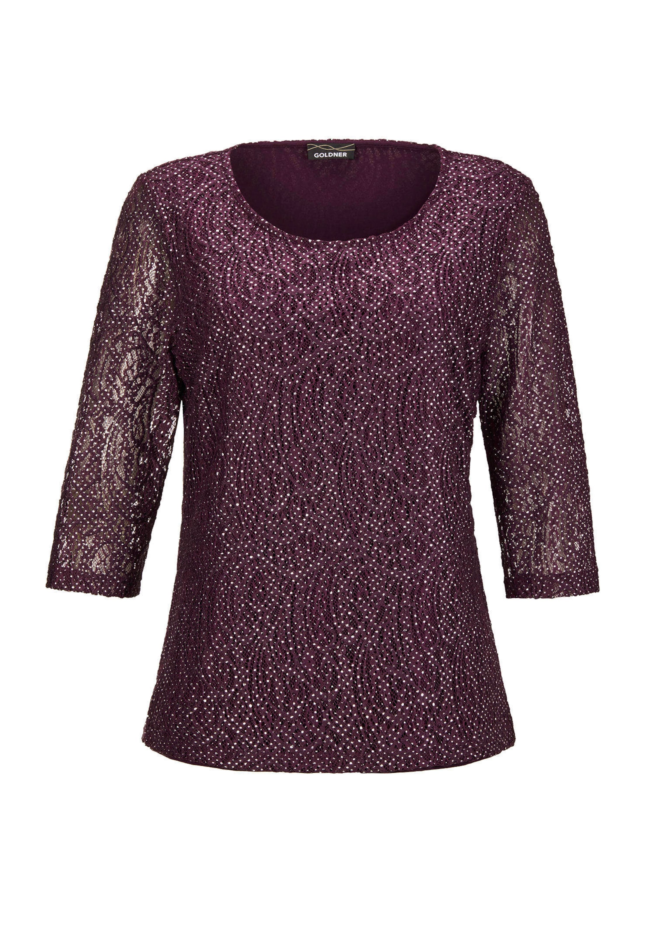 Spitzenbluse mit zartem Glanz